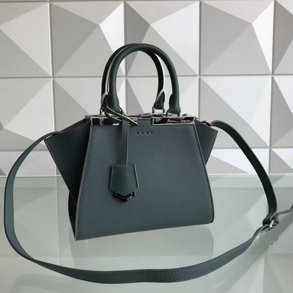 Fendi Mini 3Jours in Sea Green Calfskin For Sale