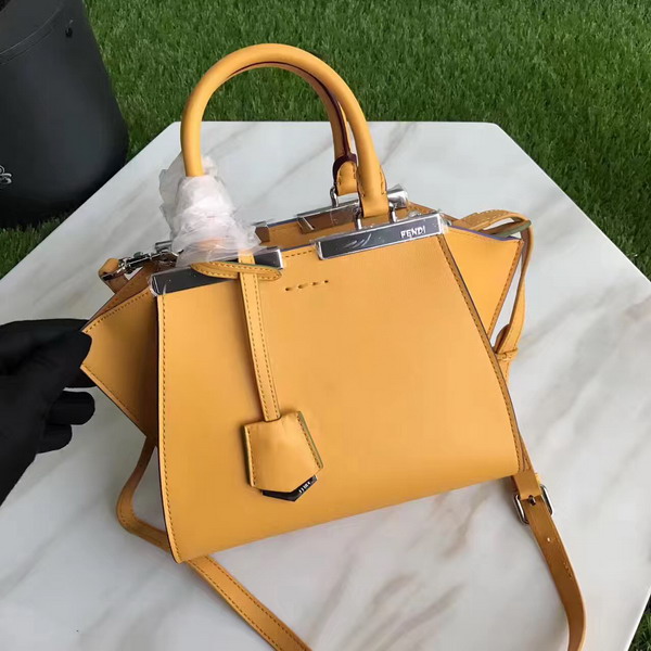 Fendi Mini 3Jours in Yellow Calfskin For Sale