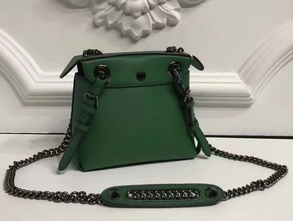 Fendi Mini Back To School Backpack in Green Real Leather For Sale