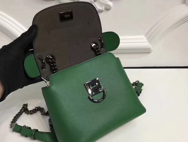 Fendi Mini Back To School Backpack in Green Real Leather For Sale