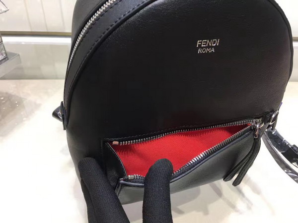 Fendi Mini Backpack in Black Leather with Multicoloured Studs For Sale