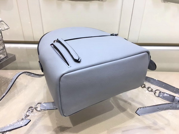 Fendi Mini Backpack in Light Blue Leather with Multicoloured Studs For Sale