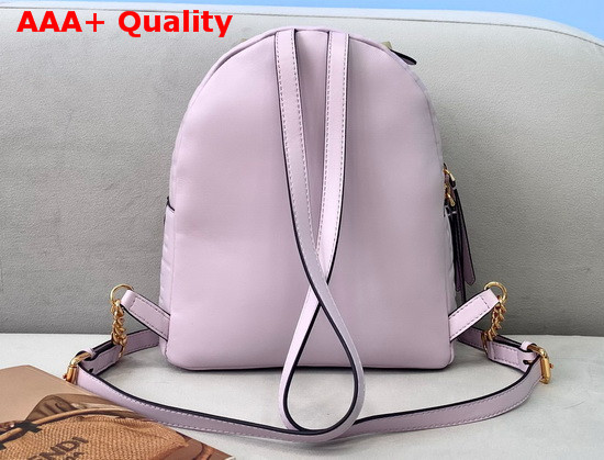 Fendi Mini Backpack in Lilac Leather with Embossed FF Motif Replica