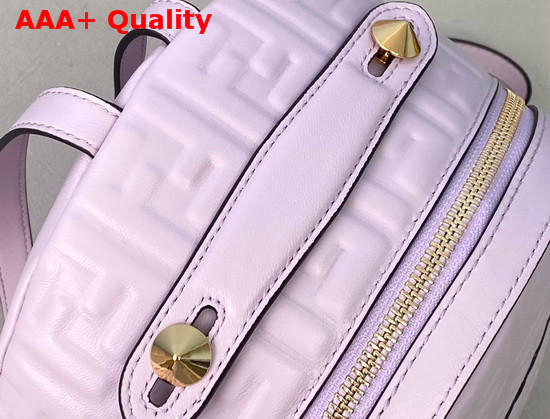 Fendi Mini Backpack in Lilac Leather with Embossed FF Motif Replica