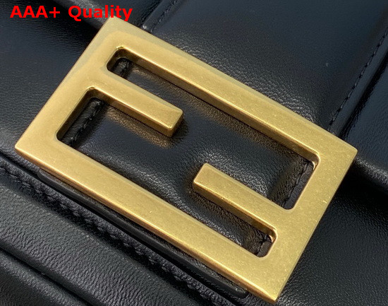 Fendi Mini Baguette Chain Black Nappa Leather Bag Replica