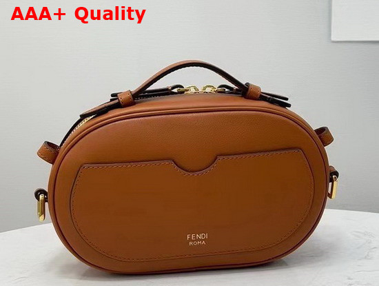 Fendi Mini Camera Case Brown Leather and Suede Mini Bag Replica