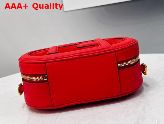 Fendi Mini Camera Case Red Leather and Suede Mini Bag Replica