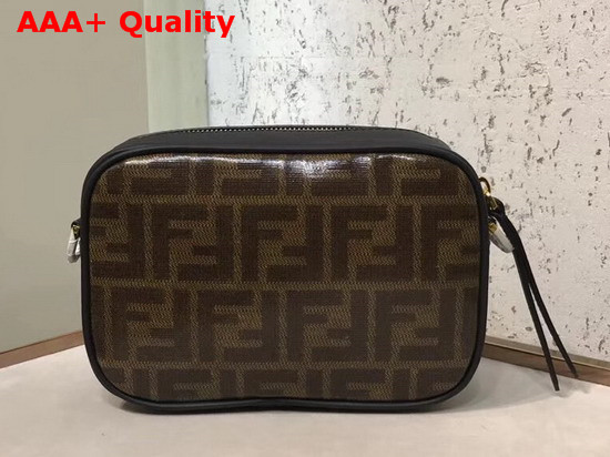 Fendi Mini Camera Case in Glazed Fabric with Fendi Stamp Patches Replica