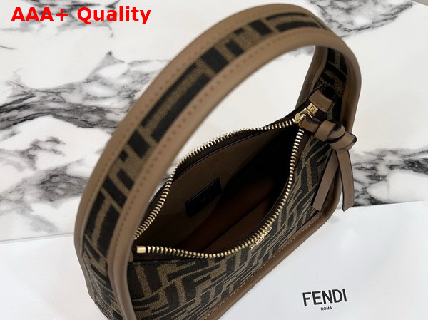 Fendi Mini Fendessence Brown FF Fabric Mini Bag Replica