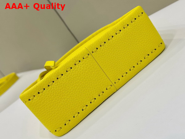 Fendi Mini Fendessence Small Acid Yellow Selleria Bag with 264 Hand Sewn Topstitches Replica