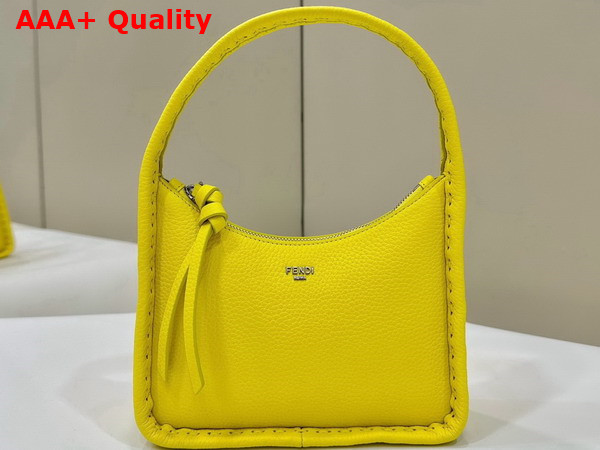 Fendi Mini Fendessence Small Acid Yellow Selleria Bag with 264 Hand Sewn Topstitches Replica