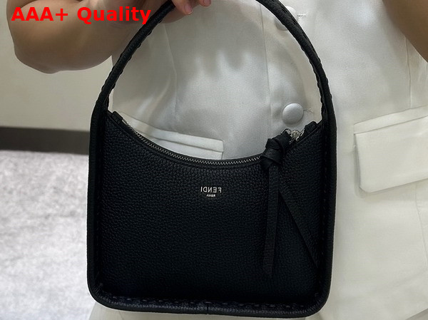 Fendi Mini Fendessence Small Black Selleria Bag with 264 Hand Wewn Topstitches Replica