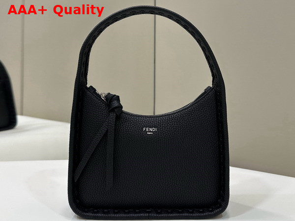 Fendi Mini Fendessence Small Black Selleria Bag with 264 Hand Wewn Topstitches Replica