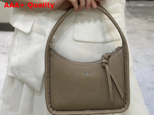 Fendi Mini Fendessence Small Dove Gray Selleria Bag with 264 Hand Wewn Topstitches Replica