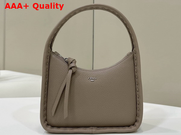 Fendi Mini Fendessence Small Dove Gray Selleria Bag with 264 Hand Wewn Topstitches Replica