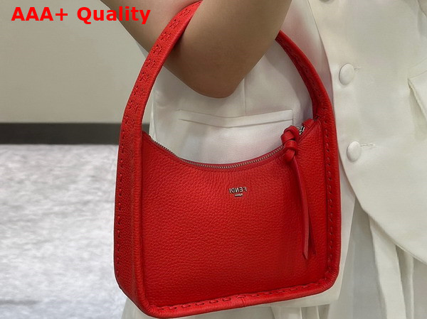 Fendi Mini Fendessence Small Red Selleria Bag with 264 Hand Wewn Topstitches Replica