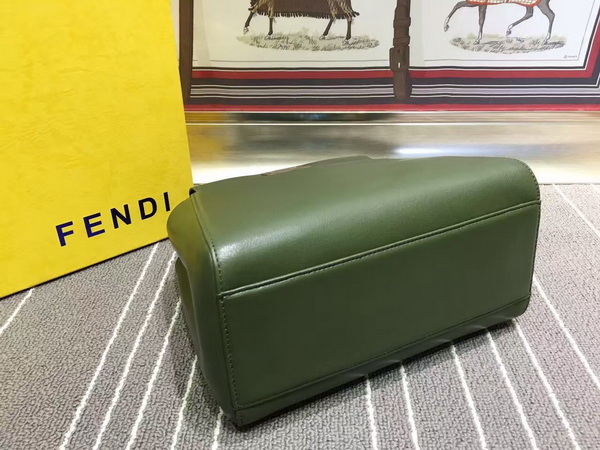 Fendi Mini Peekaboo Green Leather Handbag for Sale