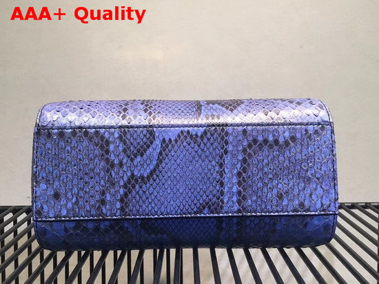 Fendi Mini Peekaboo Handbag Blue Python Replica