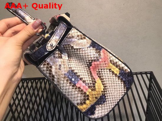 Fendi Mini Peekaboo Handbag Printed Python Replica