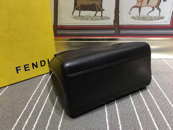 Fendi Mini Peekaboo Handbag in Black Nappa for Sale