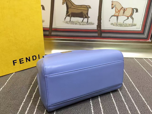 Fendi Mini Peekaboo Handbag in Blue Nappa for Sale