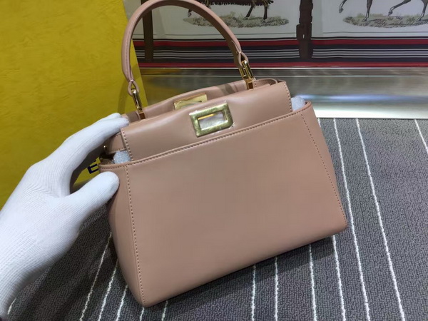 Fendi Mini Peekaboo Handbag in Brown Leather for Sale