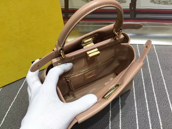 Fendi Mini Peekaboo Handbag in Brown Leather for Sale