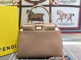 Fendi Mini Peekaboo Handbag in Brown Leather for Sale