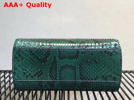 Fendi Mini Peekaboo Handbag in Green Python Replica