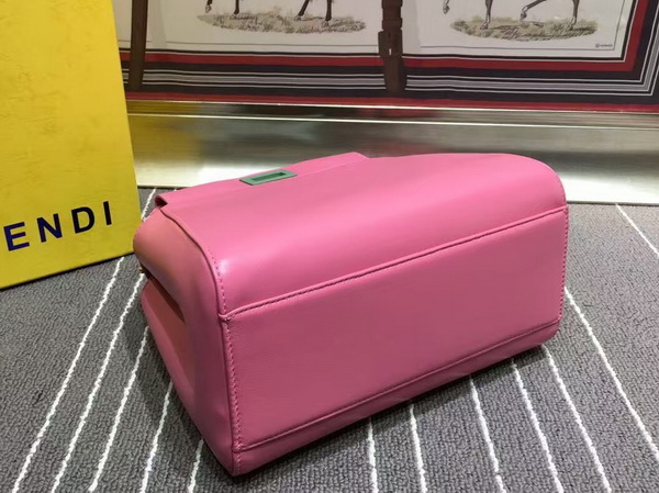 Fendi Mini Peekaboo Handbag in Pink Nappa Leather for Sale