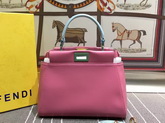 Fendi Mini Peekaboo Handbag in Pink Nappa Leather for Sale