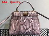 Fendi Mini Peekaboo Handbag in Pink Python Replica