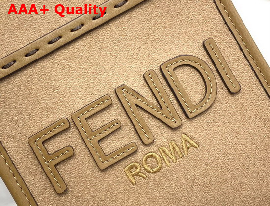 Fendi Mini Sunshine Shopper Brown Flannel Mini Bag Replica