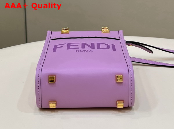 Fendi Mini Sunshine Shopper Lilac Leather Mini Bag Replica