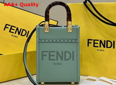 Fendi Mini Sunshine Shopper Mint Green Leather Mini Bag Replica