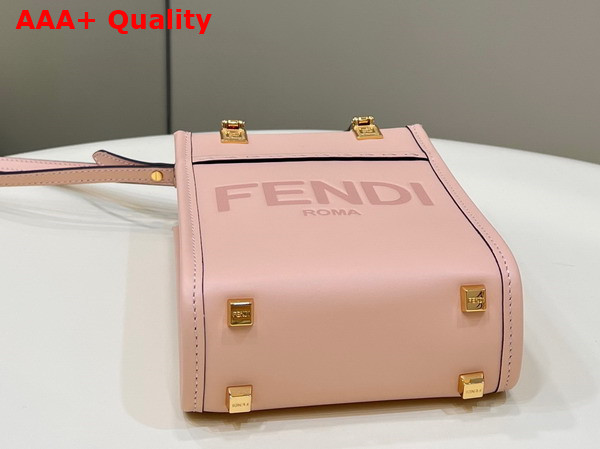 Fendi Mini Sunshine Shopper Pale Pink Leather Mini Bag Replica