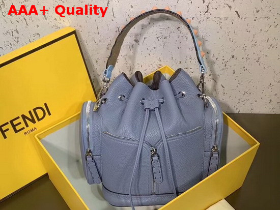 Fendi Mon Tresor Bucket Bag in Light Blue Roman Leather Replica