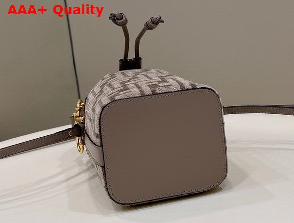 Fendi Mon Tresor Dove Gray Tapestry Fabric Mini Bag Replica