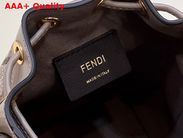 Fendi Mon Tresor Dove Gray Tapestry Fabric Mini Bag Replica