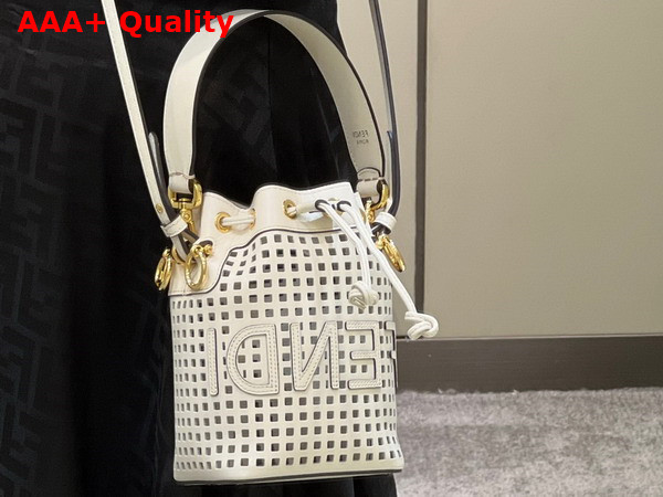 Fendi Mon Tresor Two Toned Perforated Leather Mini Bag Replica