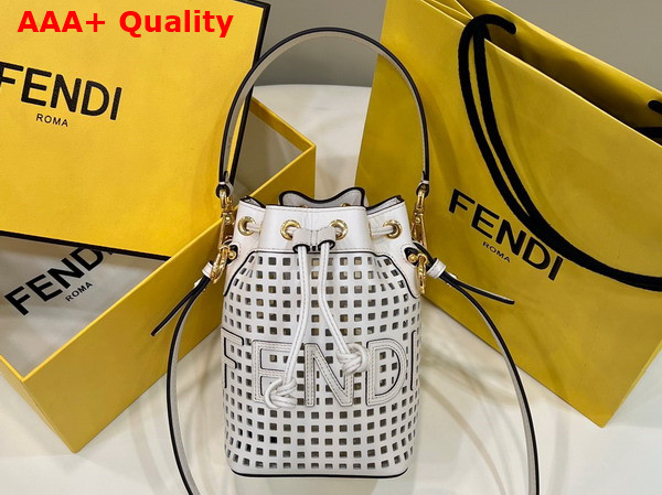 Fendi Mon Tresor Two Toned Perforated Leather Mini Bag Replica