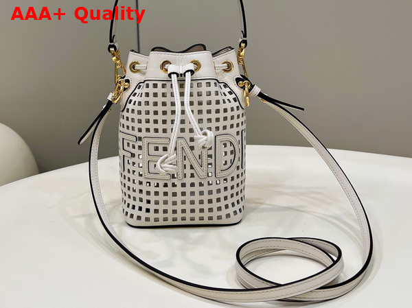 Fendi Mon Tresor Two Toned Perforated Leather Mini Bag Replica