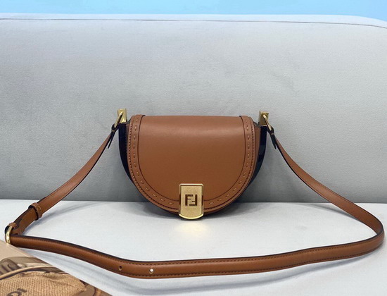 Fendi Moonlight Brown Leather Bag Replica