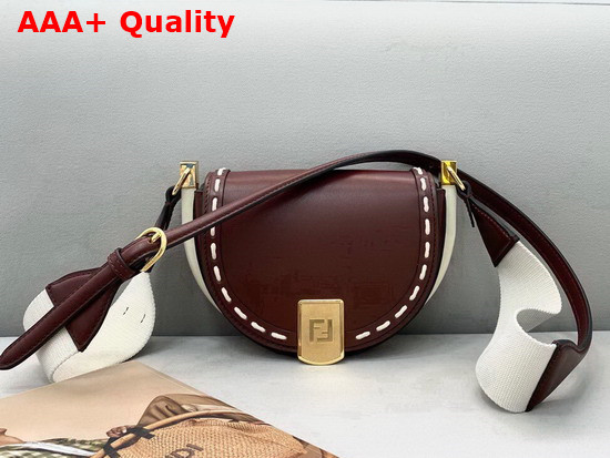 Fendi Moonlight Burgundy Leather Bag Replica