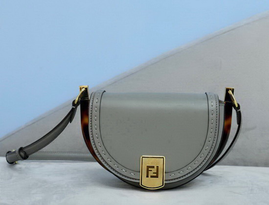 Fendi Moonlight Gray Leather Bag Replica