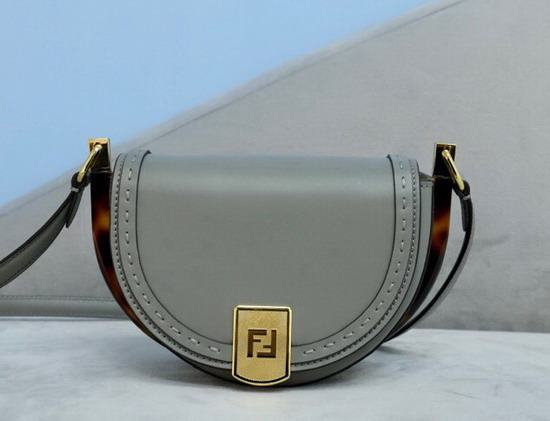 Fendi Moonlight Gray Leather Bag Replica