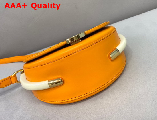 Fendi Moonlight Orange Leather Bag Replica