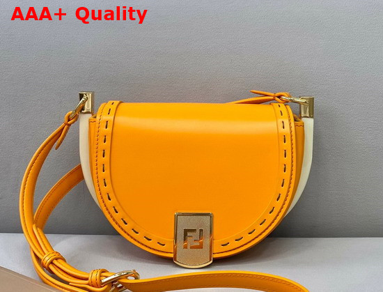 Fendi Moonlight Orange Leather Bag Replica