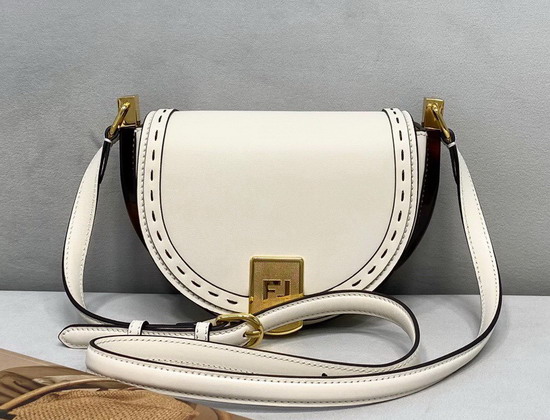 Fendi Moonlight White Leather Bag Replica