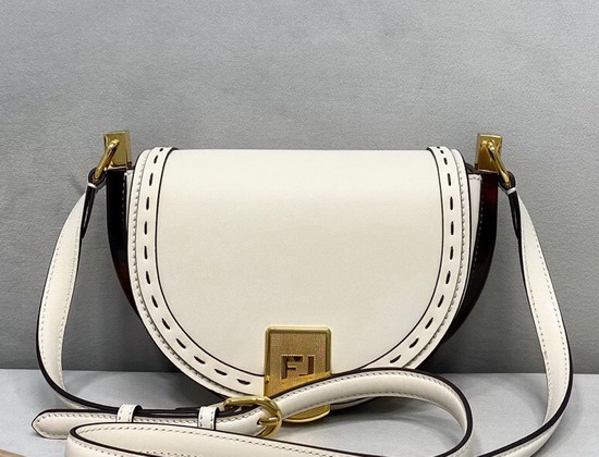 Fendi Moonlight White Leather Bag Replica